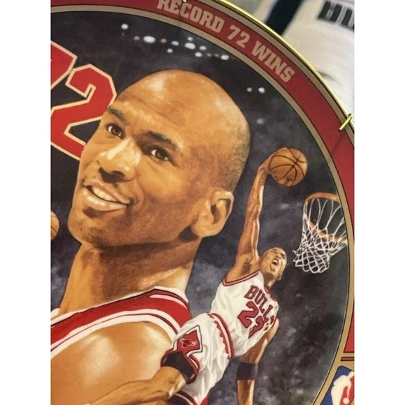 Michael‎ Jordan Record 72 Wins Collector's Plate Bradford Exchange Vintage